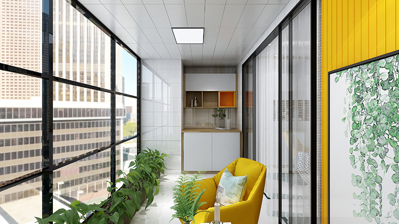 希歐門窗斷橋窗封陽臺(tái)效果圖