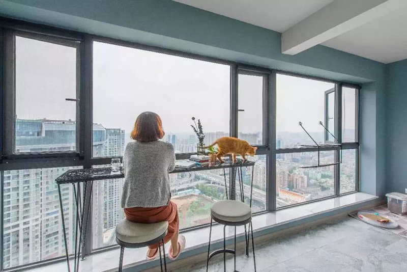 希歐門窗斷橋陽臺(tái)窗效果圖