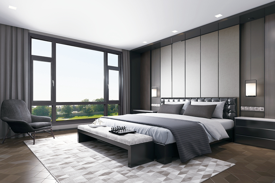 希歐門窗母親節專題-臥室平開窗效果圖